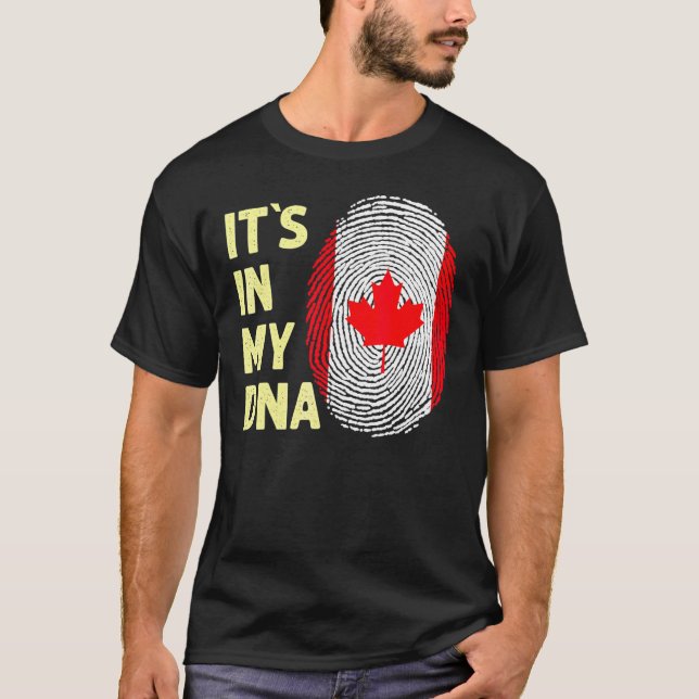 Camiseta Canadá No Meu Dna Canadian Flag Team Canadá (Frente)