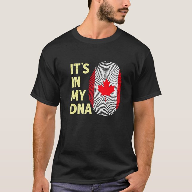 Camiseta Canadá No Meu Dna Canadian Flag Team Canadá (Frente)
