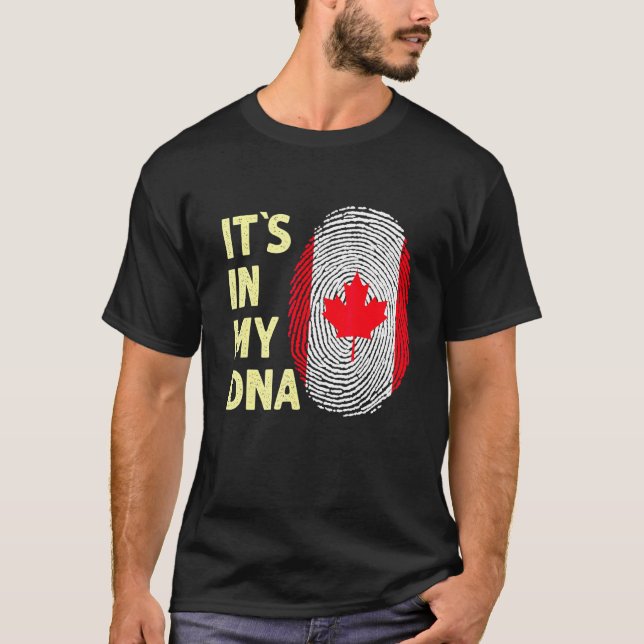 Camiseta Canadá No Meu Dna Canadian Flag Team Canadá 1 (Frente)