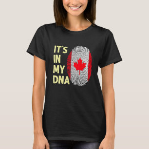 Camiseta Canadá No Meu Dna Canadian Flag Team Canadá 1