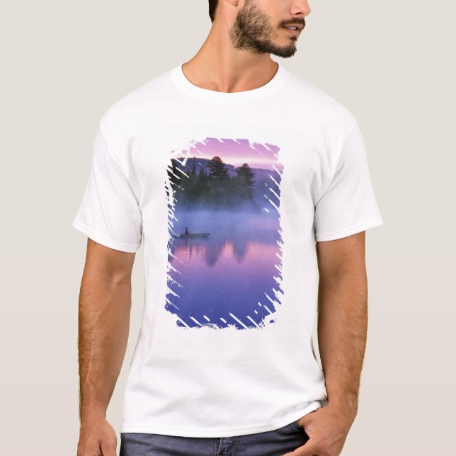 Camiseta Canadá, Ontário, Parque Algonguin, Canoísta em (Frente)