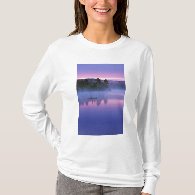 Camiseta Canadá, Ontário, Parque Algonguin, Canoísta em (Frente)