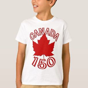 Camiseta Canadá os 150 t-shirt Canadá do miúdo 150 camis