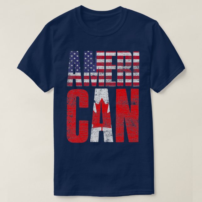 Camiseta Canadá Patriótico Americano (Frente do Design)
