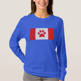 Camiseta Canada Paw Flag - Funny Canadian Flag