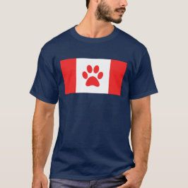 Camiseta Canada Paw Flag - Funny Canadian Flag