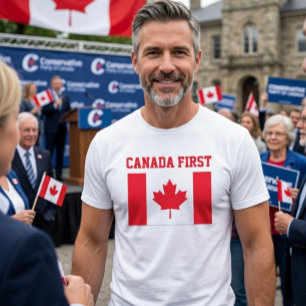 Camiseta Canadá Primeiro. Canadá Conservador.