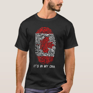 Camiseta Canadá Sinalizador canadense está no meu DNA