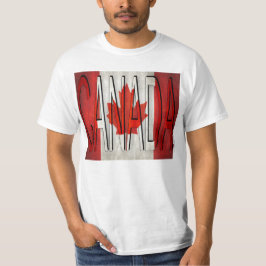 Camiseta Canadá Sinalizador Incrível Mapeamento Folha T-Shi