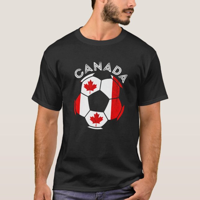 Camiseta Canada Soccer Ball Canada Flag Canadá P Canadá (Frente)