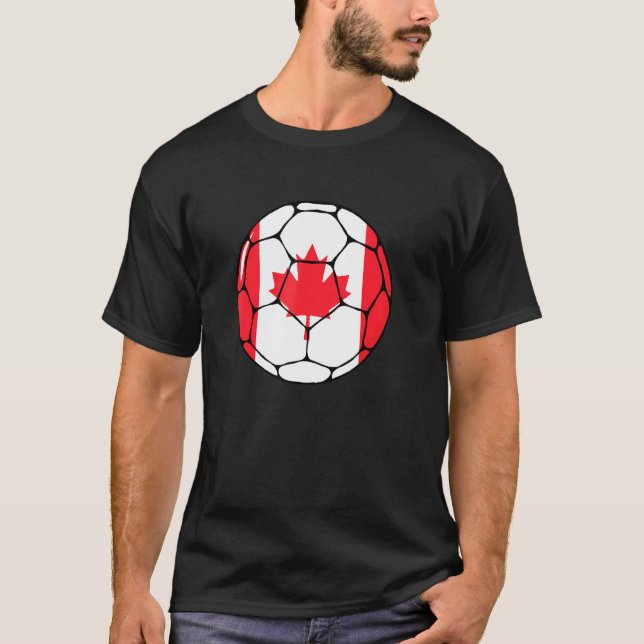 Camiseta Canadá Soccer Ball Flag Futebol Jersey Foto Canadi (Frente)