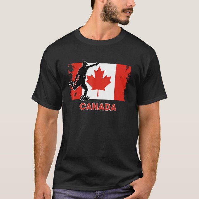 Camiseta Canada Soccer Fan  2022 National Football Team Fla (Frente)