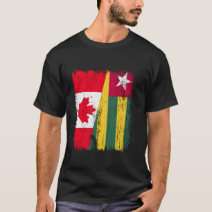 Camiseta Canadá Togo Meia Bandeira Canadense Raízes Togoles