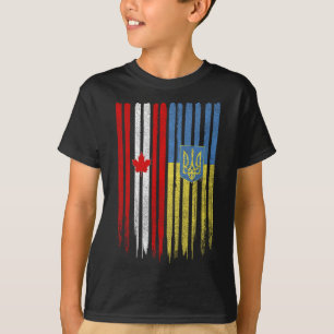 Camiseta Canadá Ucrânia Bandeira Canadense Ucraniana
