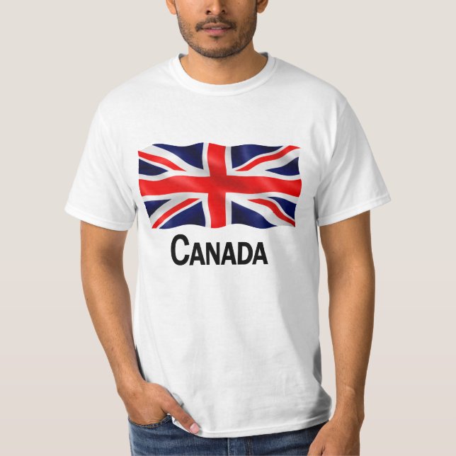Camiseta Canadá Union Jack - t-shirt do valor (Frente)