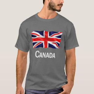Camiseta Canadá Union Jack - t-shirt escuro básico