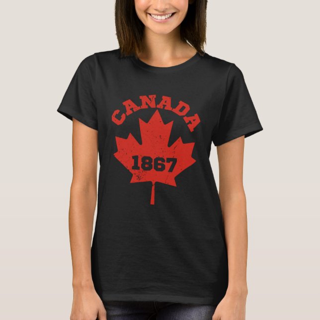 Camiseta Canada USA America Hockey Canadian Maple Leaf  1 (Frente)