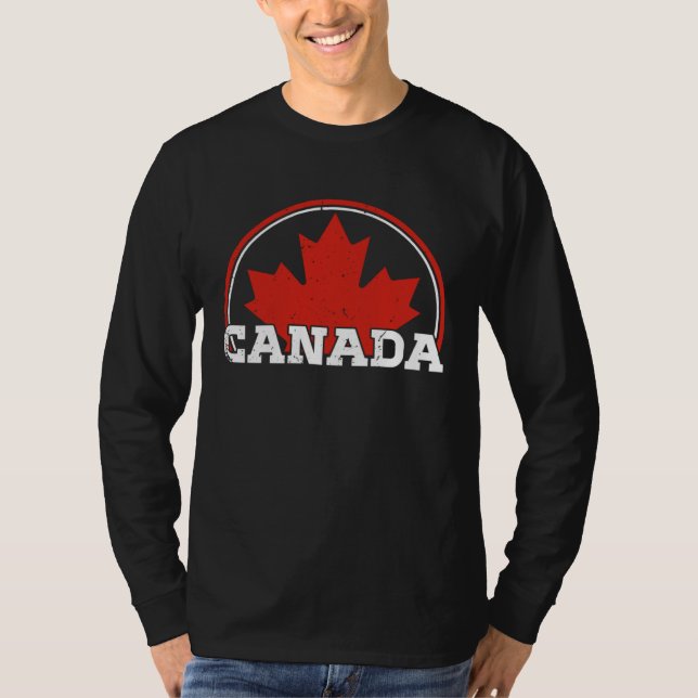 Camiseta Canada USA America Hockey Canadian Maple Leaf  7 (Frente)