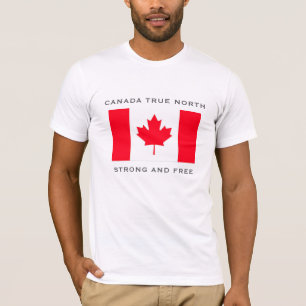 Camiseta Canadá Verdadeiro Norte Forte e Livre.