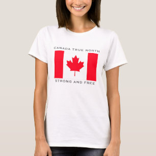 Camiseta Canadá Verdadeiro Norte Forte e Livre.