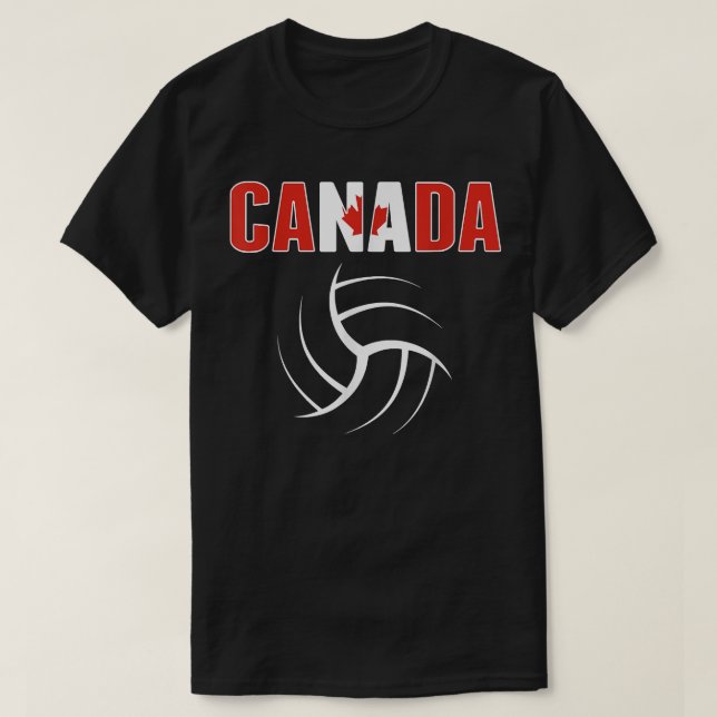 Camiseta Canada Voleibol over Jersey Canadian Flag Spor (Frente do Design)