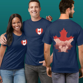 Camiseta Canada Wildlife Heart Double-Sided Graphic Tee