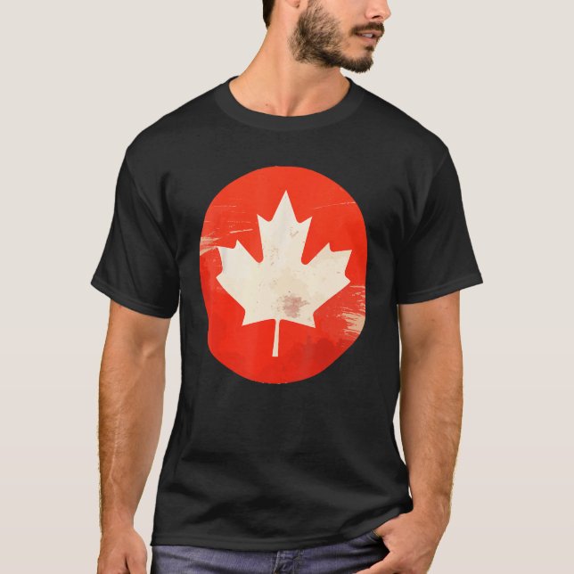 Camiseta Canada Women Men Vintage Flag (Frente)