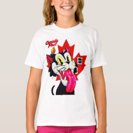 CAMISETA CANADÁPRIMEIRO COM GATO & PASSARINHO