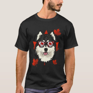 Camiseta Canadense Alaskan Malamute Maple Tree Folaf Canada