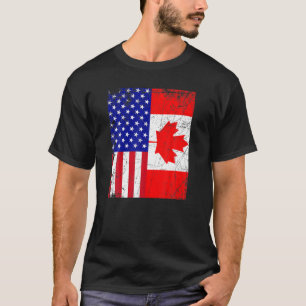 Camiseta Canadense American Canada Flag 4 De Julho T