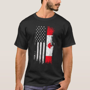 Camiseta Canadense American Flag Canada America Distanciou-