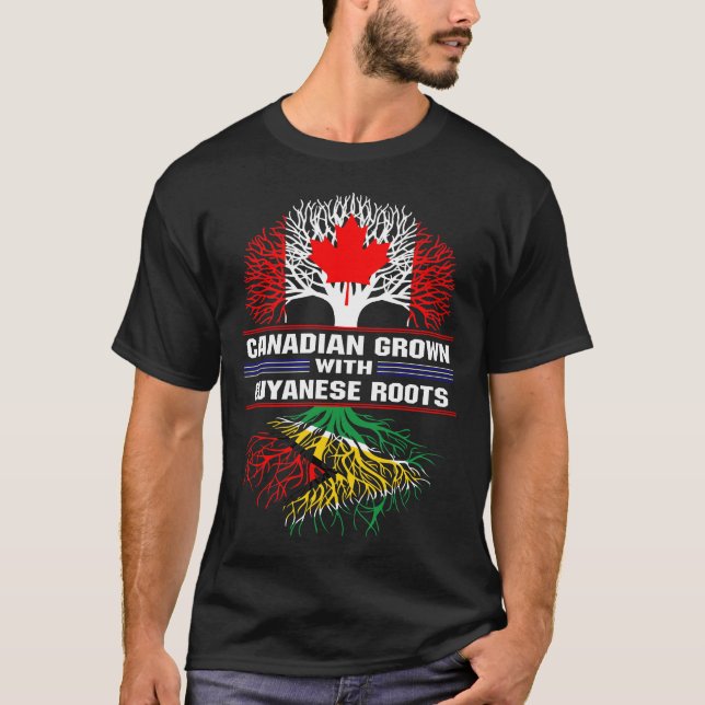 Camiseta Canadense Cresce com Raízes Guianenses (Frente)
