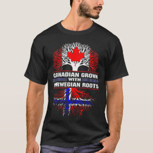 Camiseta Canadense Cresce com Raízes Norueguesas