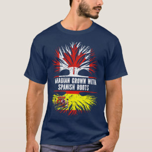 Camiseta Canadense Cresceu com Raízes Espanholas Canadá
