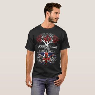 Camiseta Canadense crescido com o Tshirt das raizes de