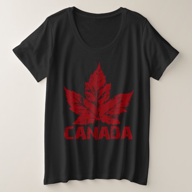 Camiseta canadense de uso feminino e camisetas can (Frente do Design)
