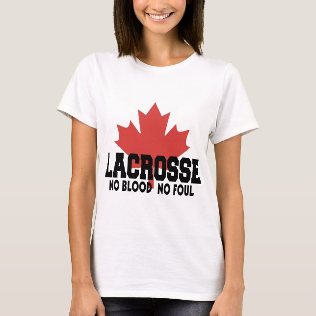 Camiseta Canadense do Lacrosse de Canadá (Frente)