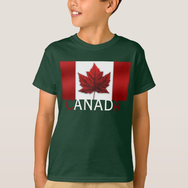 Camiseta canadense Flag Kid (Frente)