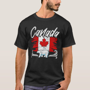 Camiseta canadense Flag Maple Leaf Polar Bear Country Canad