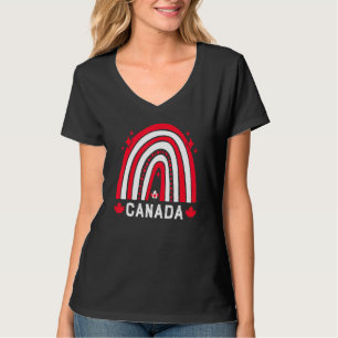 Camiseta Canadense Flag Maple Leaf Rainbow Canada Day 2022
