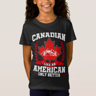 Camiseta Canadense Flag Maple Leaf USA American