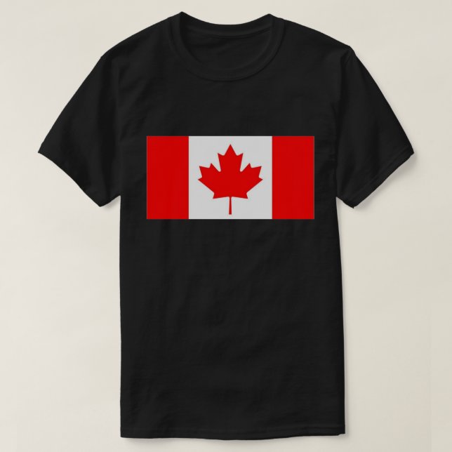 Camiseta Canadense Flag Red White Maple Leaf T-Shirt (Frente do Design)