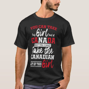 Camiseta Canadense Girl Maple Leaf Canadá