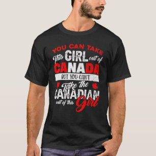 Camiseta Canadense Girl Maple Leaf Canadá