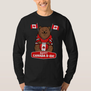 Camiseta Canadense Mapebook Flag Happy Canada Day D Eh