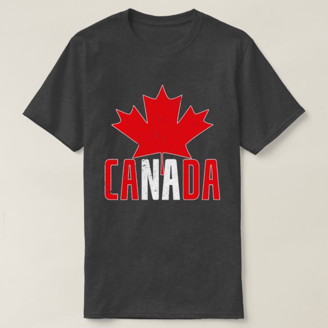 Camiseta Canadense Maple Leaf Canada Day Canadá (Frente do Design)