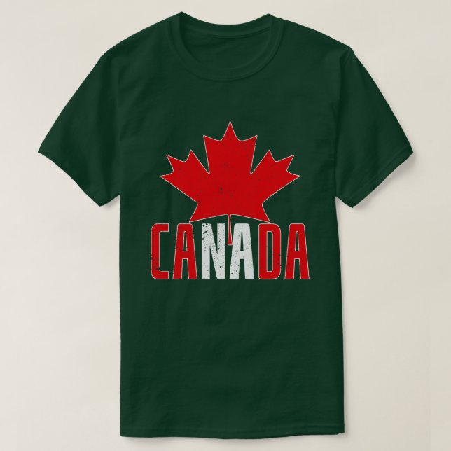 Camiseta Canadense Maple Leaf Canada Day Canadá (Frente do Design)