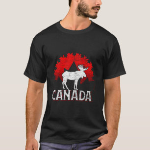Camiseta Canadense Moose Maple Leaf Animal Canadá