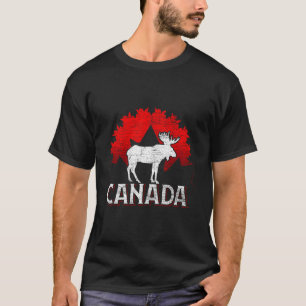 Camiseta Canadense Moose Maple Leaf Animal Canadá
