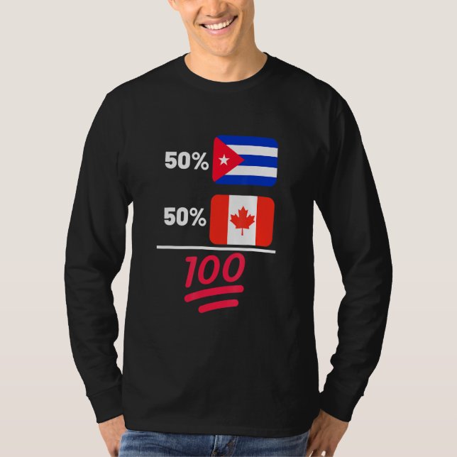 Camiseta Canadense Plus Cuba Mix Flag Heritage (Frente)